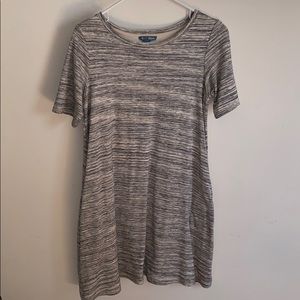 Grey tshirt dress with pockets